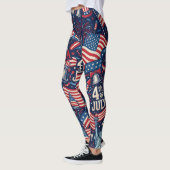 Patriottische 4 juli USA-vlag en vuurwerk legging (Links)