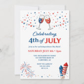 Patriottische 4 juli viering  kaart (Voorkant)