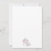 Patriottische 4 juli viering  kaart (Achterkant)