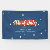 Patriottische 4 juli Viering Onafhankelijkheidsdag Spandoek (Horizontaal)