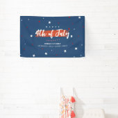 Patriottische 4 juli Viering Onafhankelijkheidsdag Spandoek (Insitu)