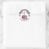 Patriottische 4 juli viering ronde sticker (Tas)