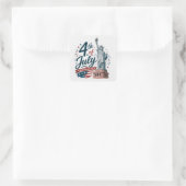 Patriottische 4 juli vierkante sticker (Tas)