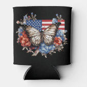 Patriottische 4 juli vlinder blikjeskoeler (Voorkant)