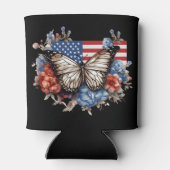 Patriottische 4 juli vlinder blikjeskoeler (Achterkant)