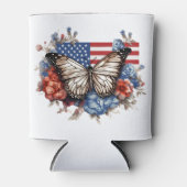 Patriottische 4 juli vlinder blikjeskoeler (Voorkant)
