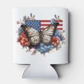 Patriottische 4 juli vlinder blikjeskoeler (Achterkant)