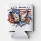 Patriottische 4 juli vlinder blikjeskoeler (Achterkant)