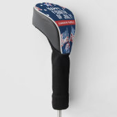 Patriottische 4 juli Waterverf familienaam Golfheadcover (Schuin)