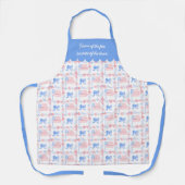 Patriottische 4 juli waterverf gepersonaliseerd schort (Voorkant)