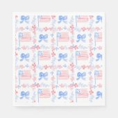 Patriottische 4 juli waterverf vlaggen & bogen servet (Voorkant)