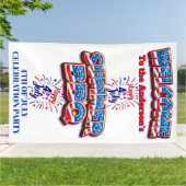 Patriottische 4 juli welkomstbanner spandoek (Buitenkant)