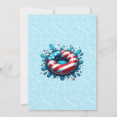 Patriottische 4 juli Zomer Pool Party Kaart (Achterkant)