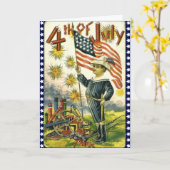 Patriottische 4 van Juli Kaart (Gele Bloem)