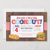 Patriottische 4e juli Cookout Party Kaart (Voorkant)