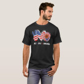 Patriottische 4e juli vredesliefde Amerika T-shirt (Voorkant volledig)