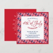 Patriottische 4e van JULI American Flag Party Kaart (Voorkant / Achterkant)