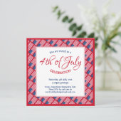 Patriottische 4e van JULI American Flag Party Kaart (Staand voorkant)