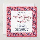 Patriottische 4e van JULI American Flag Party Kaart (Voorkant)
