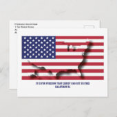 Patriottische 4e van JULI Christelijk Briefkaart (Voorkant / Achterkant)