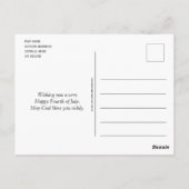 Patriottische 4e van JULI Christelijk Briefkaart (Achterkant)