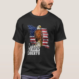 Patriottische 4th July Eagle Amerikaanse Vlag Amer T-shirt