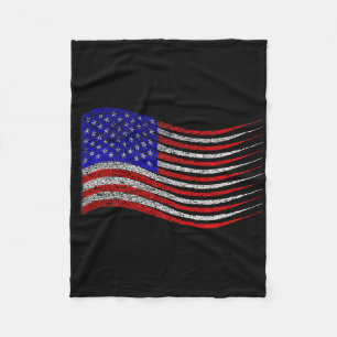 Patriottische 4th of July Amerikaanse vlag zwaaien Fleece Deken