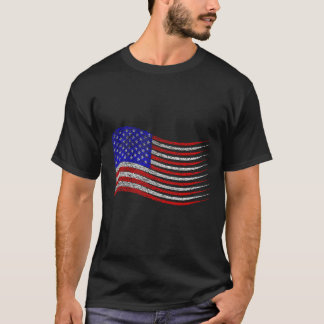Patriottische 4th of July Amerikaanse vlag zwaaien T-shirt