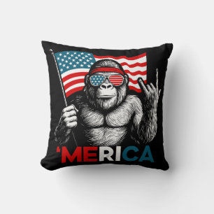 Patriottische 4th of July Bigfoot Kussen