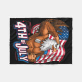 Patriottische 4th of July Byld Eagle Amerikaanse v Fleece Deken (Voorkant (Horizontaal))
