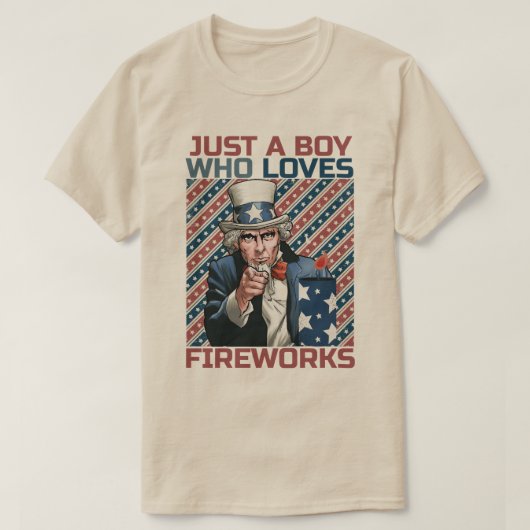 Patriottische 4th of July Uncle Sam T-shirt (Design voorkant)