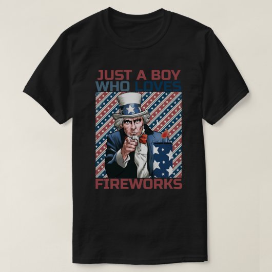 Patriottische 4th of July Uncle Sam T-shirt (Design voorkant)