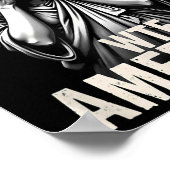 Patriottische 4th of July Vrijheidsbeeld WTF Ameri Poster (Hoek)