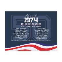 Patriottische 50 jaar High School Class Reunion