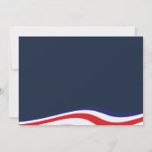 Patriottische 50 jaar High School Reunion Varsity Kaart (Achterkant)