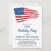 Patriottische 50e verjaardag Amerikaanse vlag Kaart (Voorkant)