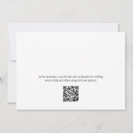 Patriottische aangepaste bruiloft slaat de datum-Q Aankondiging (Achterkant)