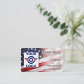 Patriottische aangepaste Logo QR-code Amerikaanse  Visitekaartje (Staand voorkant)