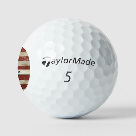 Patriottische aangepaste naam VS Amerikaanse vlag Golfballen (Logo)