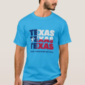 Patriottische aangepaste TEXAS-VLAG T-shirt (Voorkant)