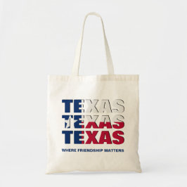 Patriottische aangepaste TEXAS-VLAG Tote Bag
