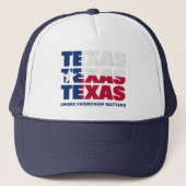 Patriottische aangepaste TEXAS-VLAG Trucker Pet (Voorkant)