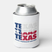 Patriottische aangepaste TEXAS-VLAGkoeler Blikjeskoeler (Blikje Voorkant)