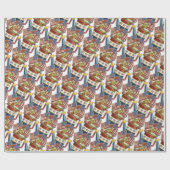  patriottische aanjager Weathered USA Flag Cadeaupapier (Vlak)