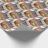  patriottische aanjager Weathered USA Flag Cadeaupapier (Hoek)