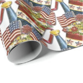  patriottische aanjager Weathered USA Flag Cadeaupapier (Rol Hoek)