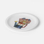  patriottische aanjager Weathered USA Flag Papieren Bordje (Gekanteld)