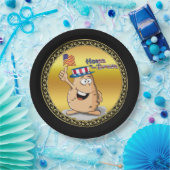 Patriottische aardappelen met Amerikaans pet en ee Papieren Bordje (Feest)