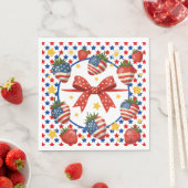 Patriottische aardbeien servetten (Insitu)