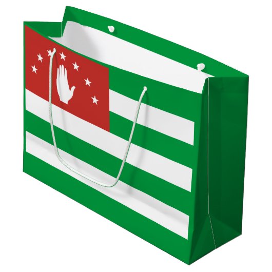 Patriottische Abchazië-vlag Groot Cadeauzakje (Voorkant Gekanteld)